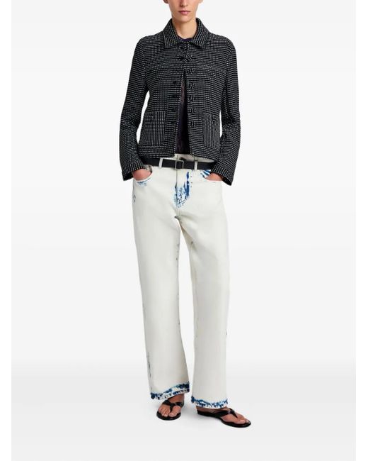 Proenza Schouler Black Dot-Pattern Pocket Jacket