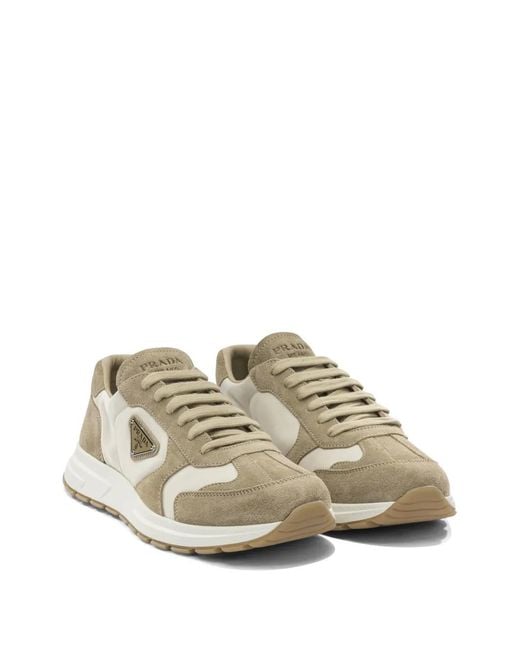 Prada White Prax Sneakers for men