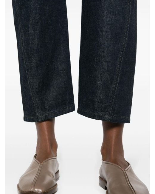 Lemaire Blue Twisted High-rise Cropped Jeans
