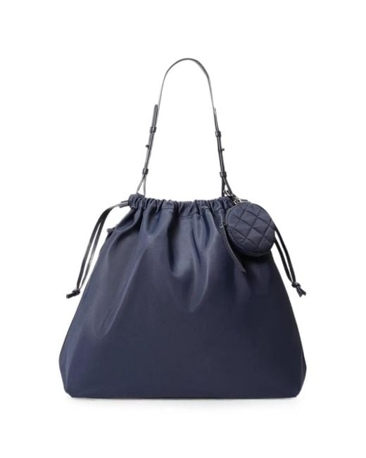 MZ Wallace Blue Waverly Drawstring Shoulder Bag
