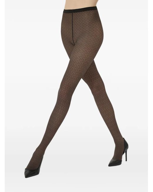 Wolford Natural Wave Geometric-Pattern Tights