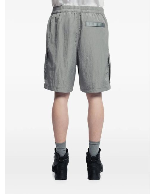 Spoonyard Gray Zippered-Pocket Cargo Shorts