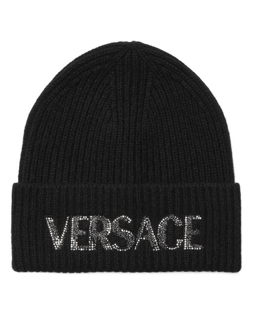 Versace Black Cielo Stellato Beanie