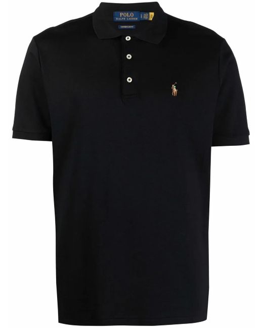 Polo Ralph Lauren Black Jersey Polo Shirt for men