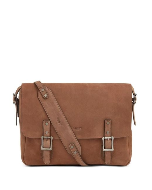 Osprey Brown Large Clayton Buckle-Fastening Messenger Bag for men