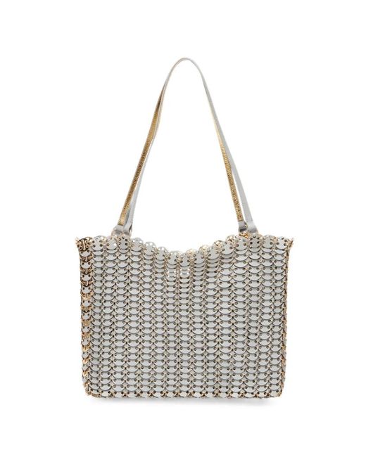 Rabanne Gray Chainmail-Effect Shoulder Bag