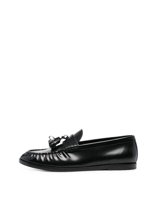 The Row White Tassel-Detail Leather Loafers for men
