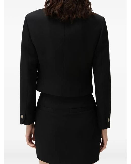 Versace Black Medusa-Button Cropped Jacket