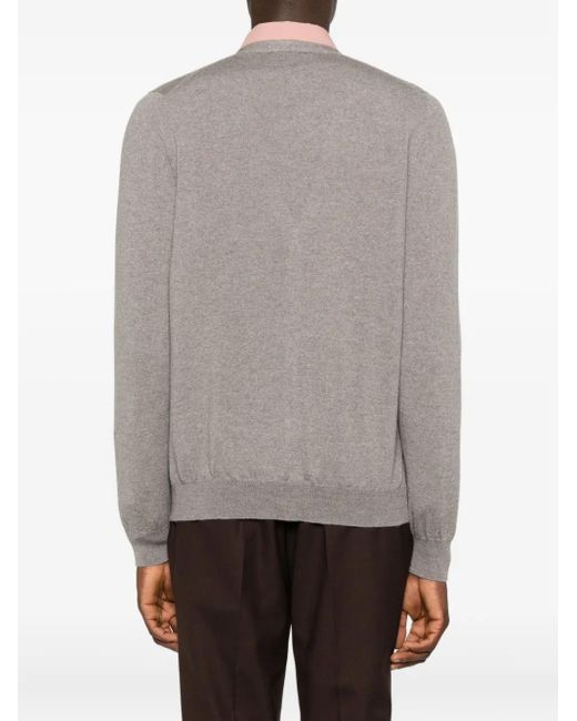 Tagliatore Gray Buttoned Cardigan for men