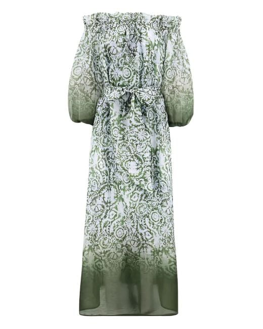 Abito Lungo Shelby Con Spalle Scoperte di CHRISTY LYNN in Green