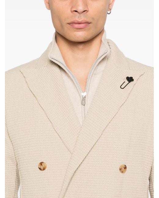 メンズ Lardini ダブルジャケット Natural