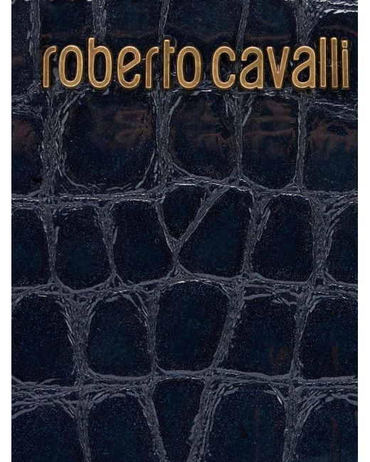 Roberto Cavalli Blue Leather Wallet