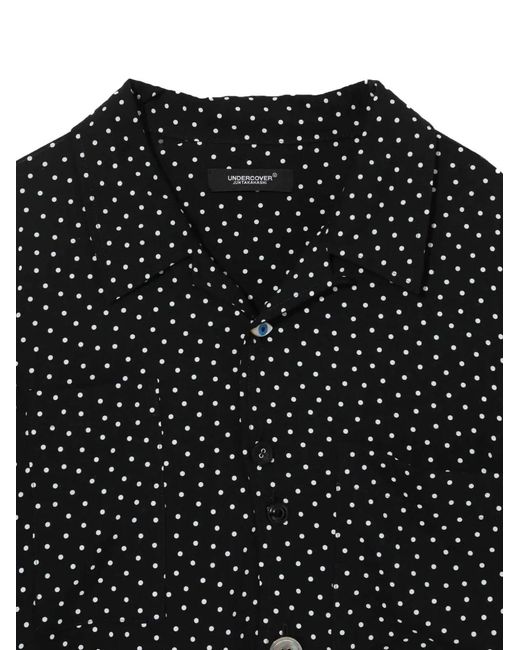 Undercover Black Polka-Dot Layered Shirt for men