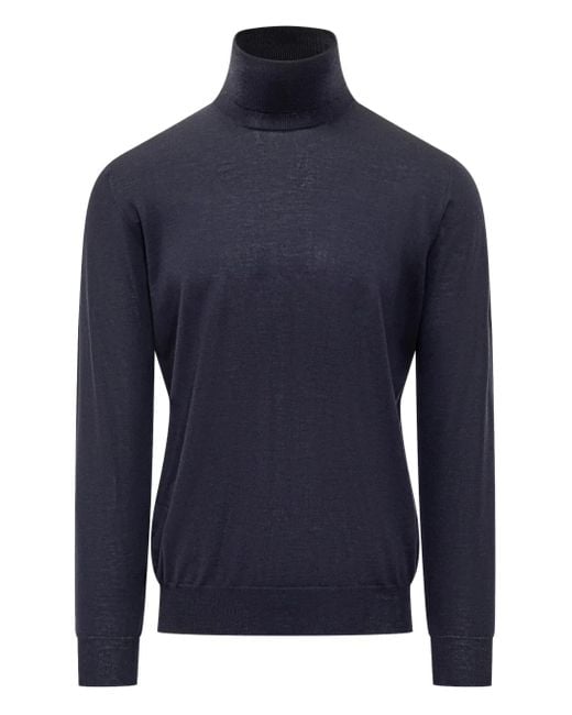 Roll-neck long-sleeve sweater FILIPPO DE LAURENTIIS de hombre de color Blue