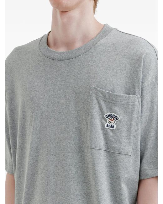 Chocoolate Gray Patch-Pocket T-Shirt for men