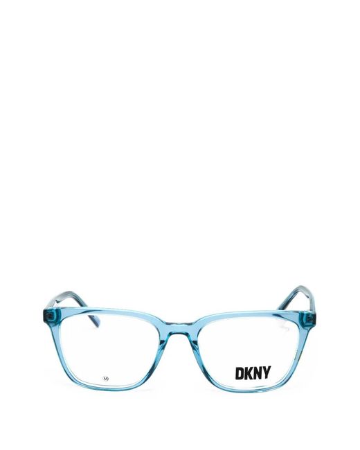 DKNY Blue Rectangle-Frame Glasses