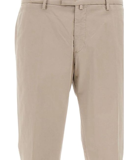 Briglia 1949 Natural Belt Loops Turn-Up Trousers for men