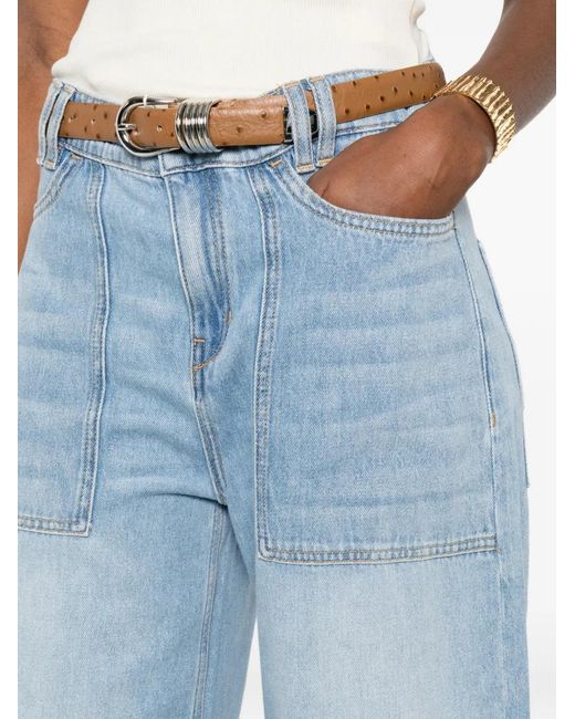 Drykorn Blue Derive Patch-Pocket Jeans