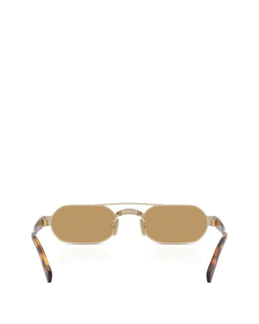 Miu Miu Metallic Geometric-Frame Sunglasses