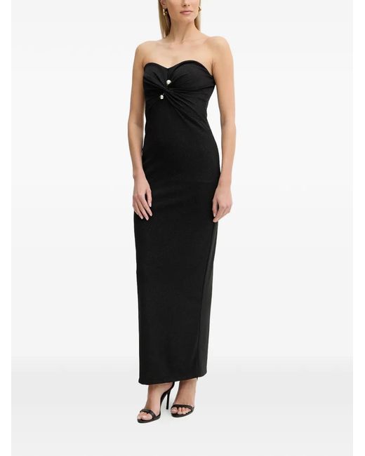 Fracomina Women's Black Knot Pearl-Embellishment Maxi Dress -  hulwithkids.com