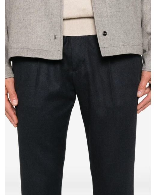 Herno Black Straight Trousers for men