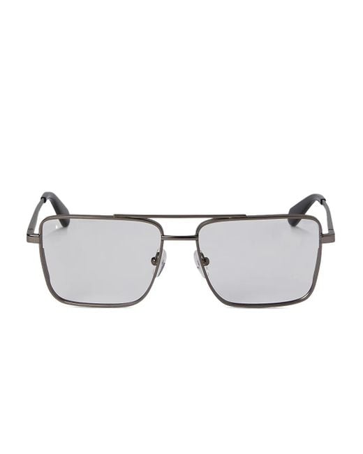 Off-White c/o Virgil Abloh Gray Square-Frame Sunglasses