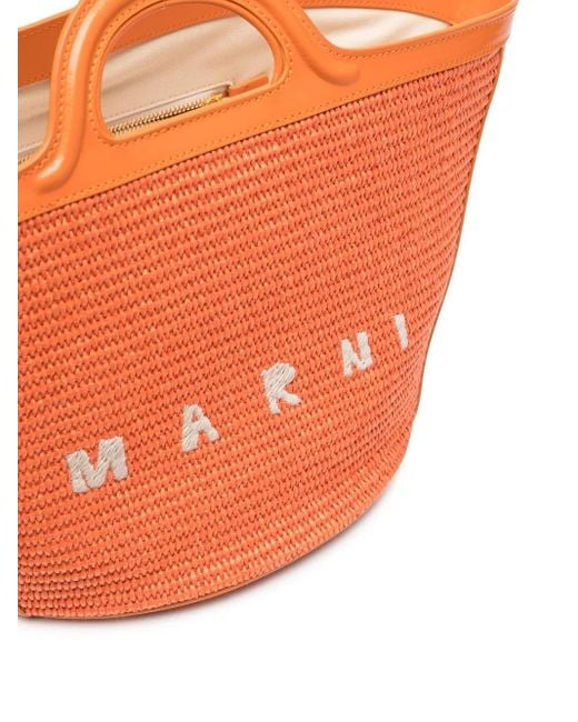 Marni Orange Sac À Main Tropicalia À Logo Brodé