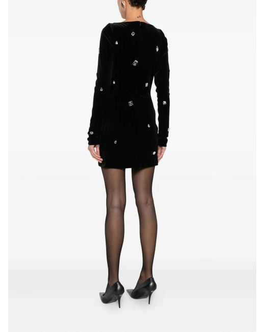 Abito Con Scollo A V E Cristalli di David Koma in Black