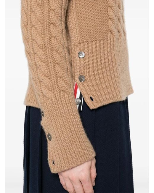 Thom Browne Brown Cable-Knit Cashmere Jumper