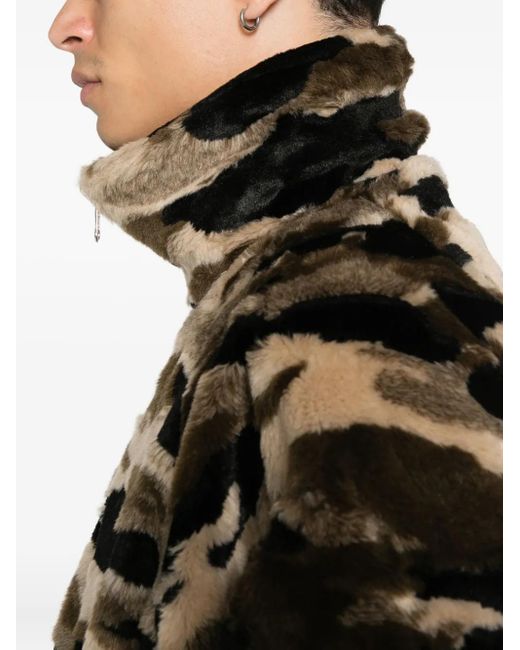 PDF Black Camouflage-Print Jacket for men