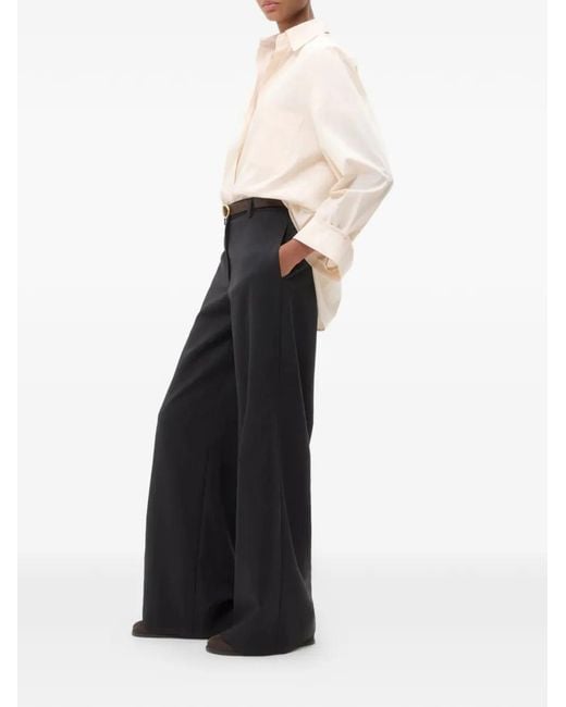 Twp White Patch-Pocket Button-Up Shirt