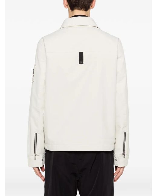 Moose Knuckles White Flap-Pocket Zip Jacket for men