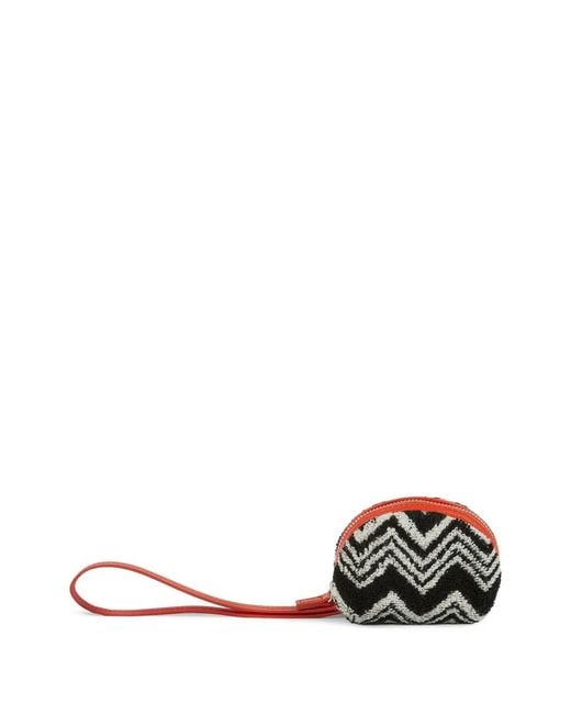 Missoni Black Zigzag-Pattern Coin Case