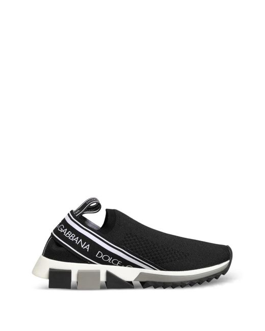 Dolce & Gabbana Black Sorrento Slip-On Sneakers