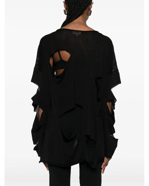 P.A.R.O.S.H. Black Babygirl Cut-Out Sweater