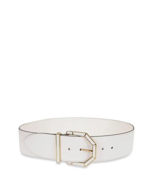 Etro White Geometric-Buckle Belt