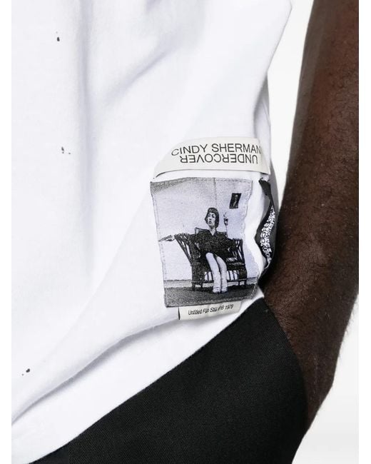Undercover White X Cindy Sherman Graphic-Patch T-Shirt for men
