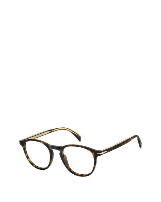 David Beckham Black Round-Frame Glasses