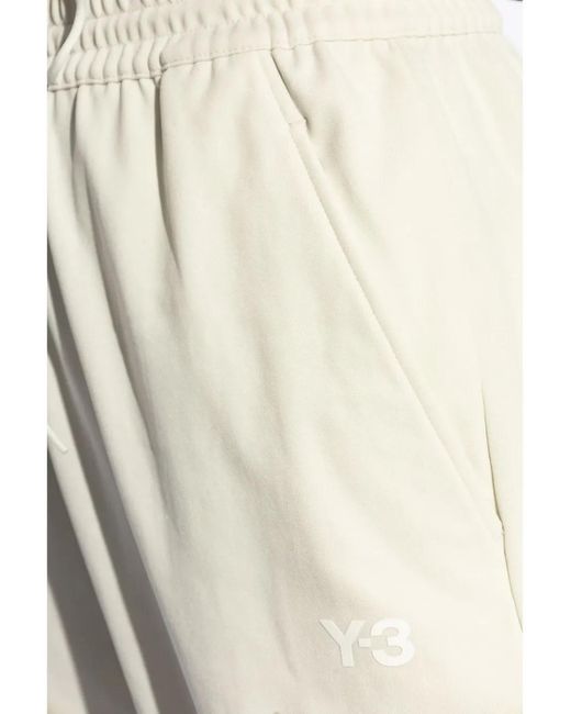 Y-3 Natural Logo-Print Track Pants