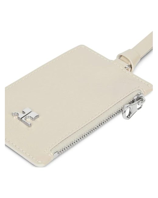 Courreges White Naplack Zip Cardholder