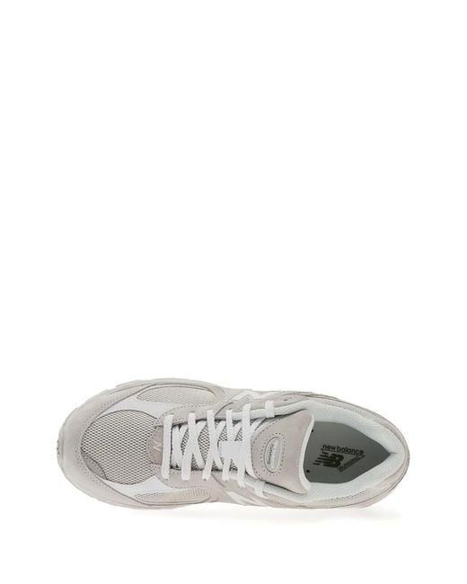 New Balance White 2002R Panelled Sneakers
