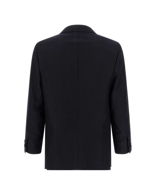 Kiton Black Costume Croisé À Revers Pointu for men