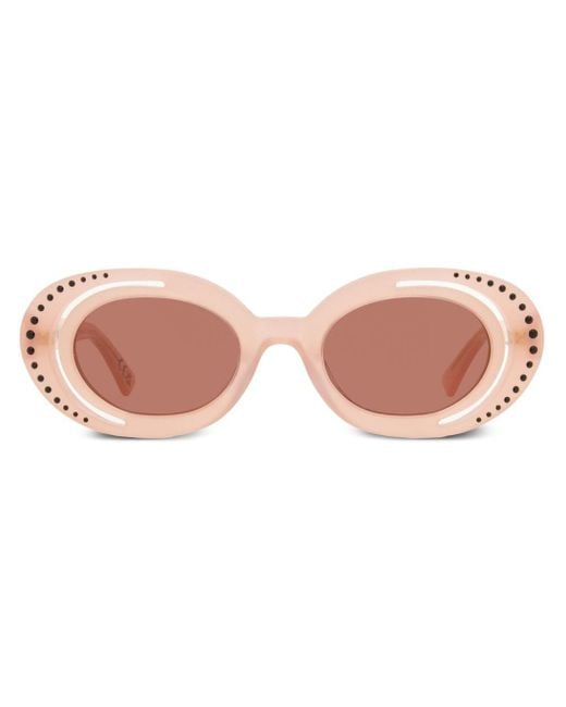 Marni Pink Zion Canyon Oval-frame Sunglasses