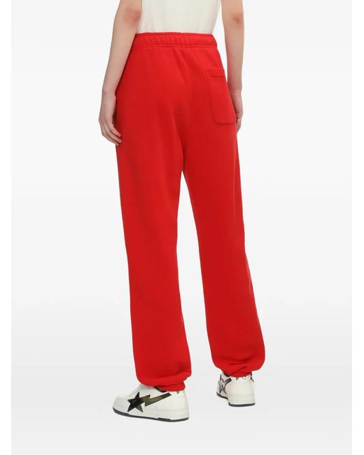 A Bathing Ape Red Pantalon À Poches Plaquées