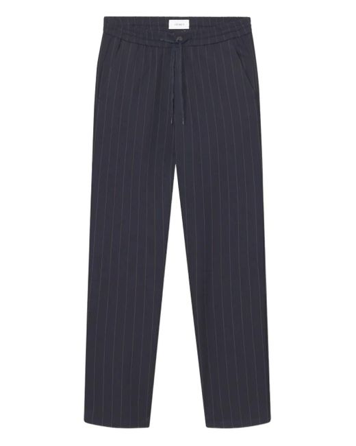メンズ Les Deux Pinstripe Drawstring Trousers Blue