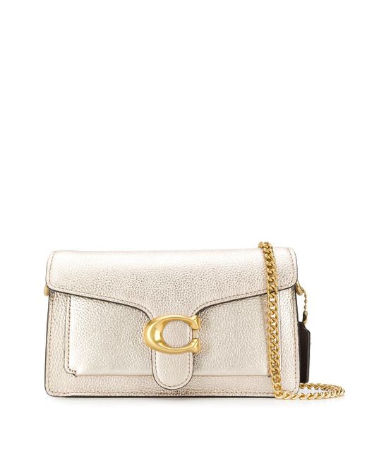 COACH Metallic Tabby Gold Leather Cross-body Bag