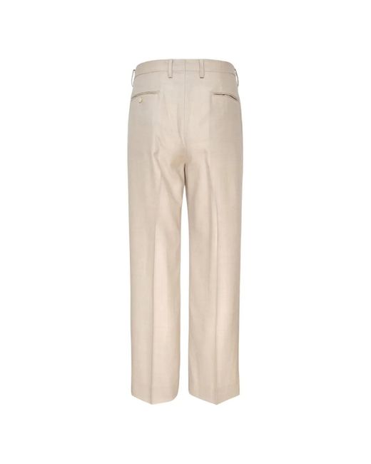 Auralee Natural Pleated Trousers for men