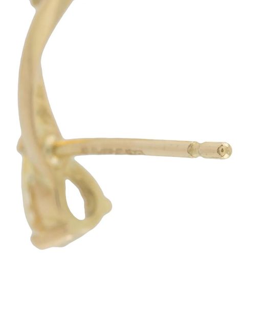 LE STER White 18Kt Diamond Lemon Flare Left Ear Stud With Rose More Jacket