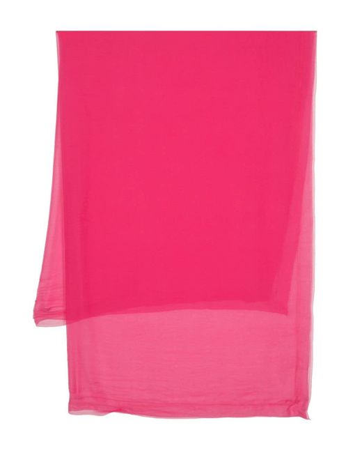 Faliero Sarti Pink Semi-transparenter Seidenschal