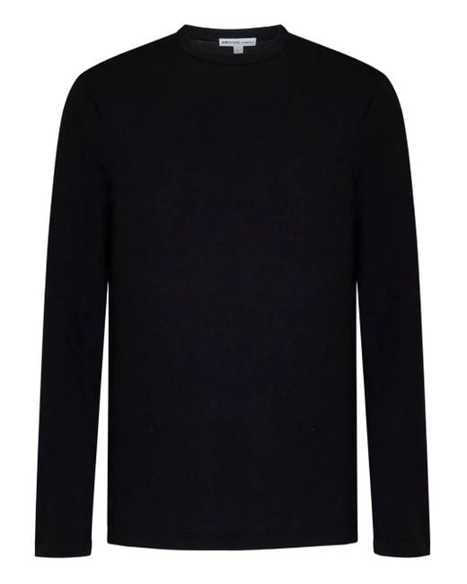 T-Shirt A Maniche Lunghe di James Perse in Black da Uomo